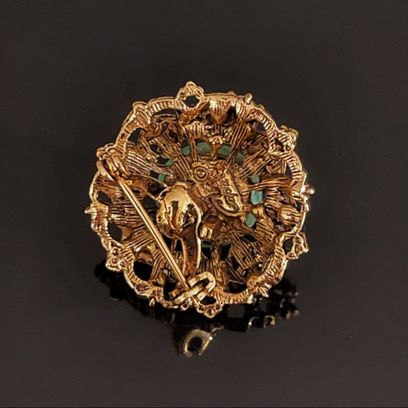 ✨Stunning Signed Capri Glass Cabochon Brooch - Picture 2 of 2